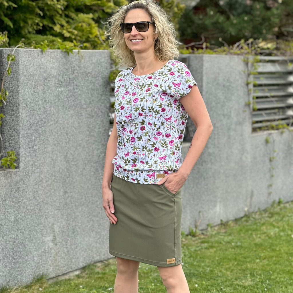 Sukně Easy olivová denim