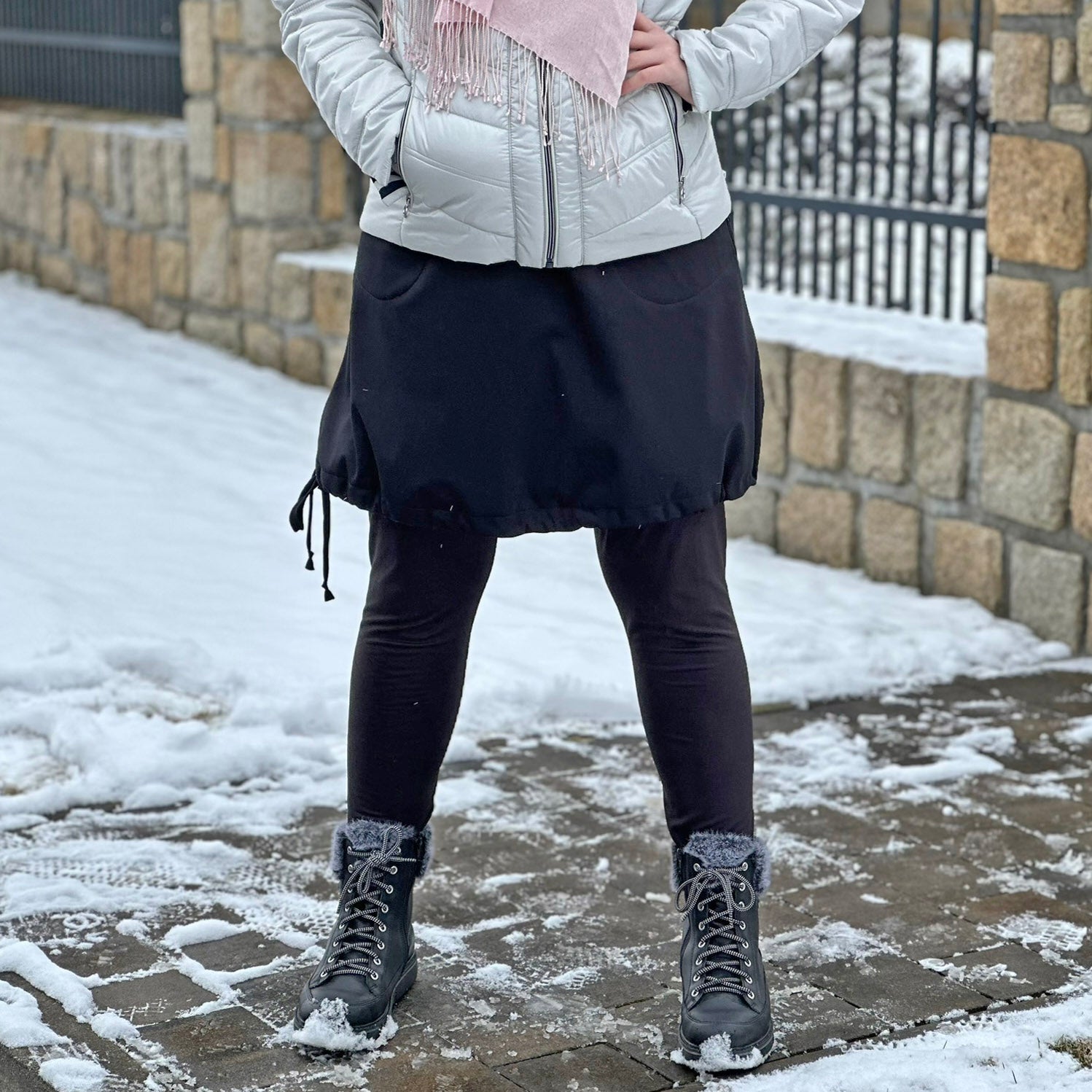 Dámská sukně na zimu ze softshellu