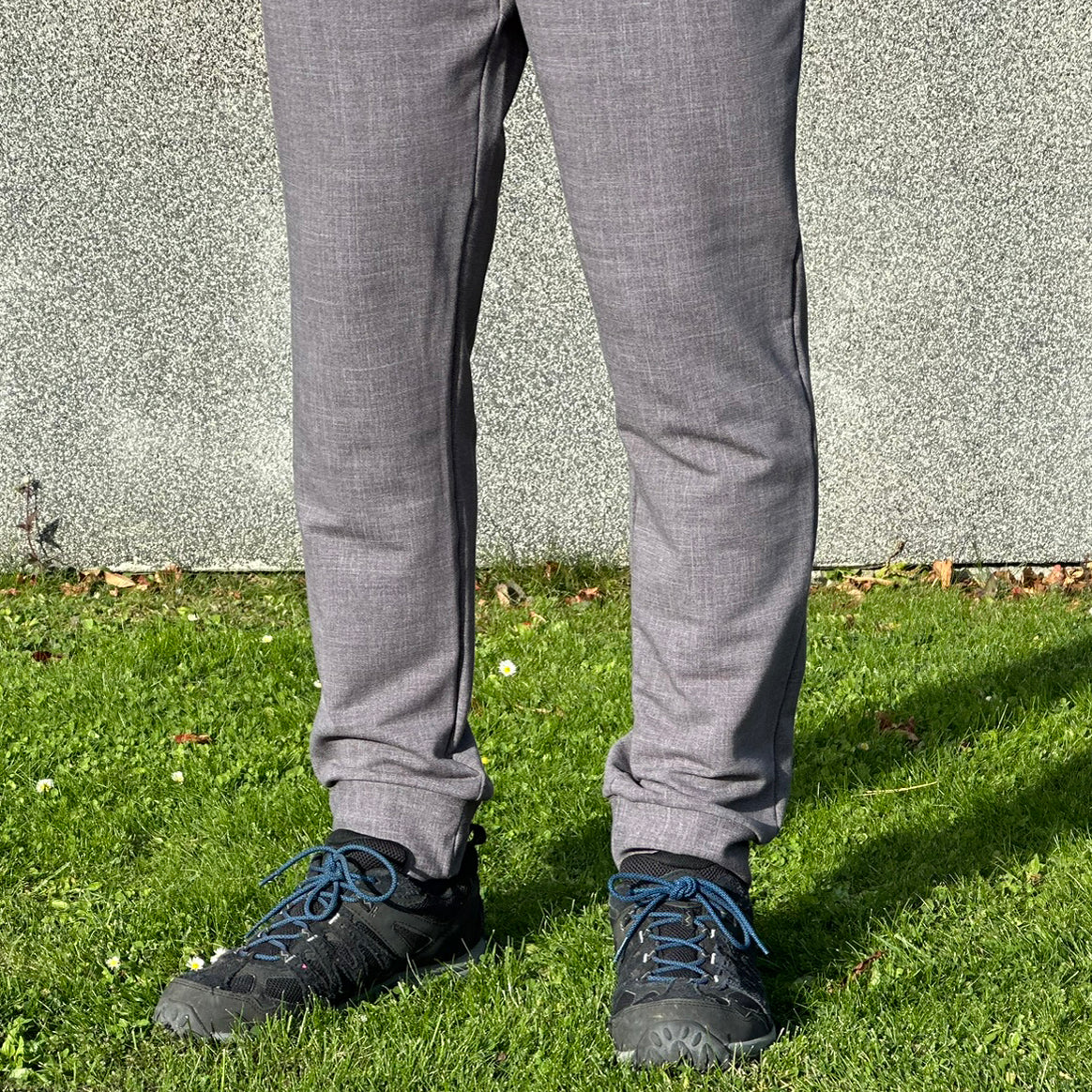 Pánské tepláky šedé denim