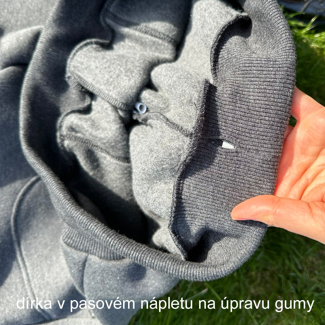 Pánské zimní tepláky tmavě šedý melír