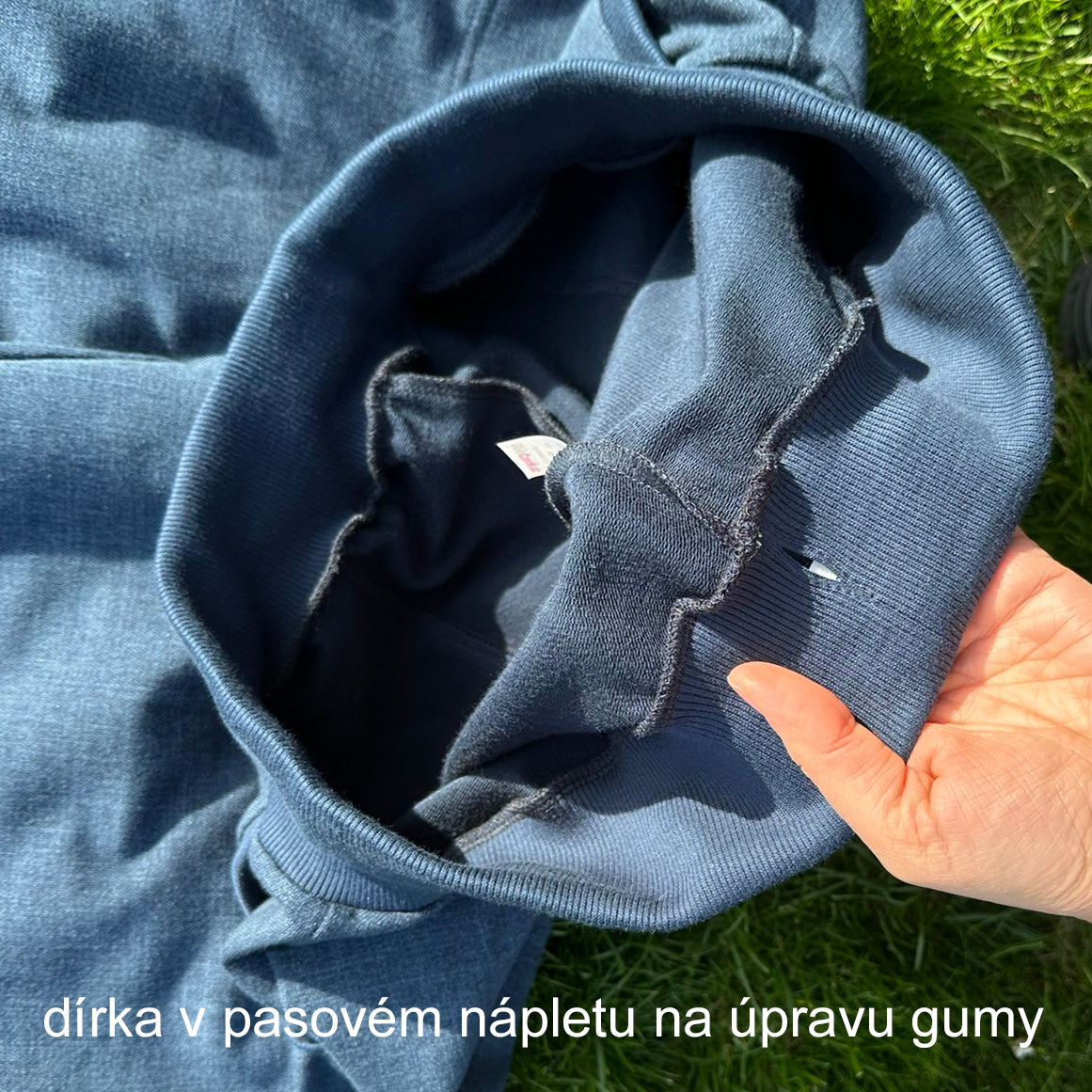 Pánské tepláky tmavě modré denim