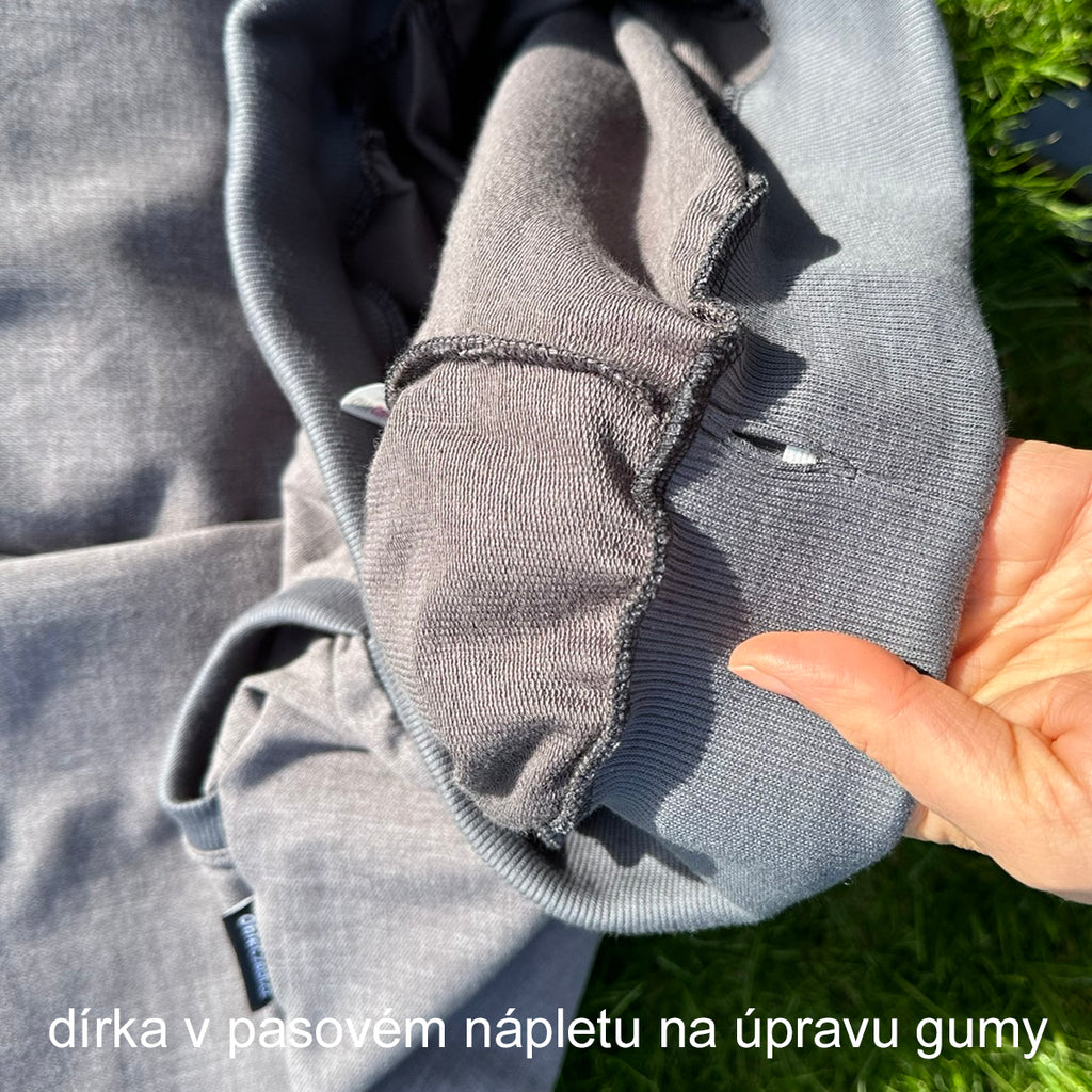 Pánské tepláky šedé denim