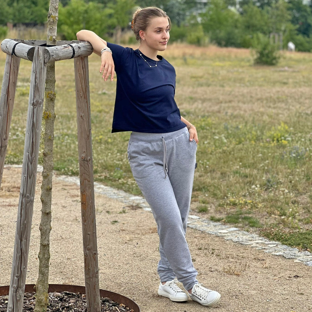 Tepláky Merch světle šedý melír