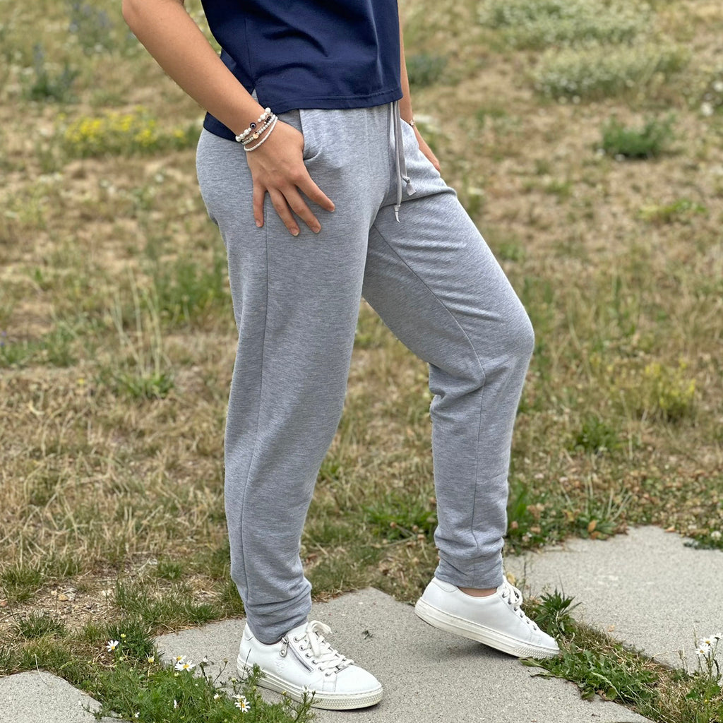 Tepláky Merch světle šedý melír