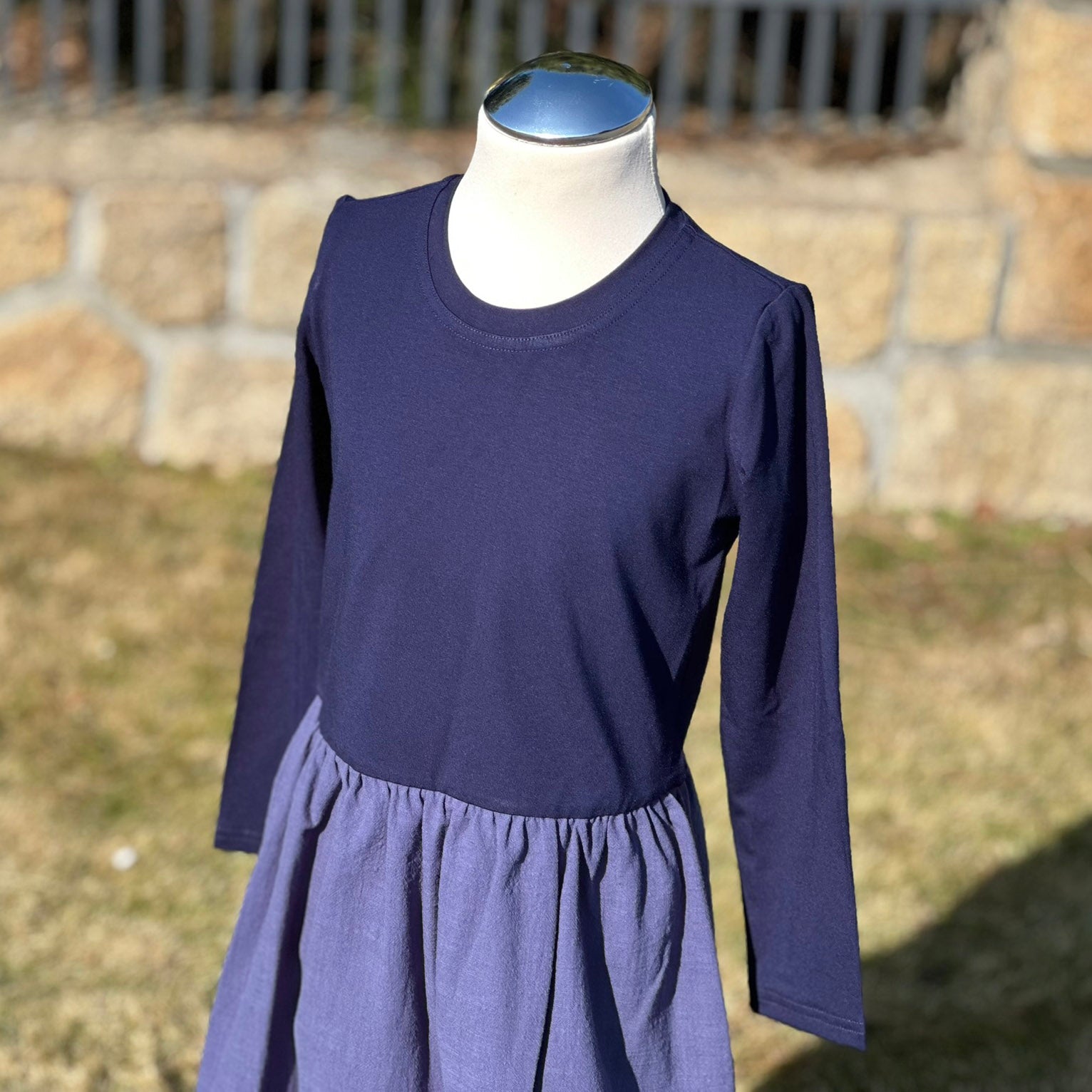 Dívčí šaty lněná sukně