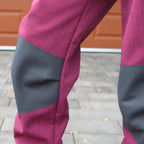 Zimní softshell kalhoty ostružinový melír