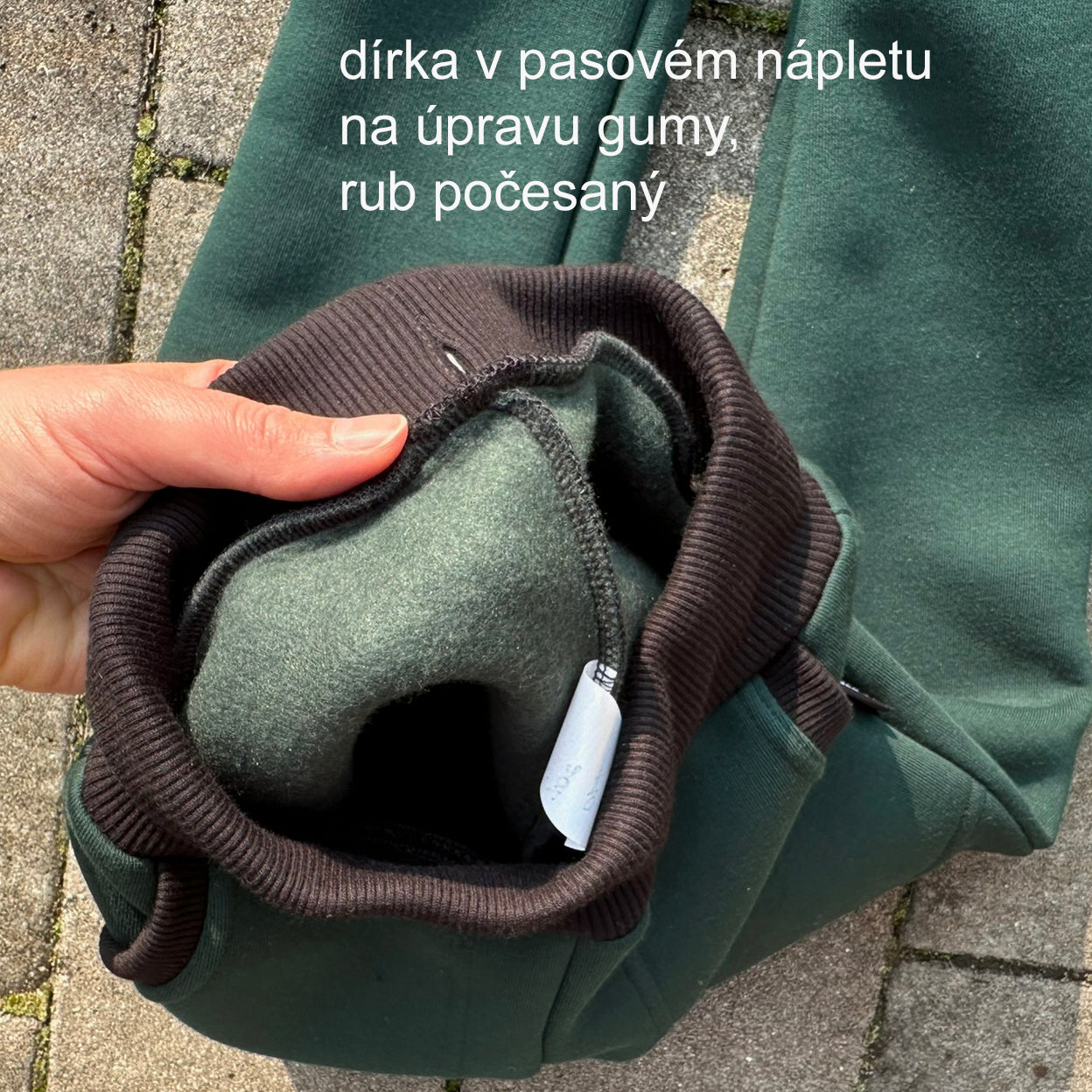 Tepláky zimní lahvově zelené