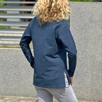 Triko Lea s rozparky tmavě modré denim