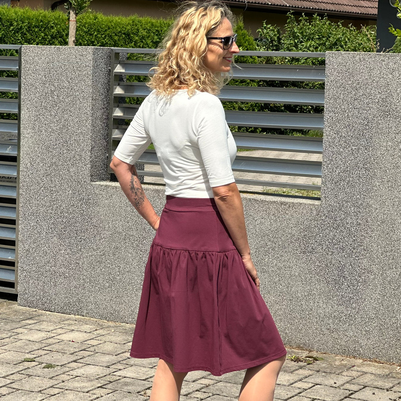 Sukně Daisy bordó