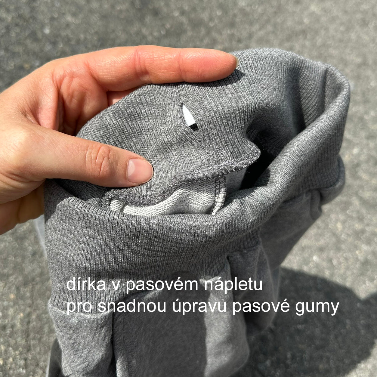 Tepláky kapsáče šedý melír