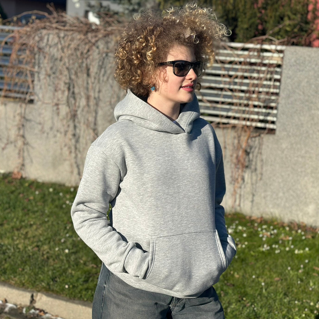 Mikina Merch světle šedý melír, ženy