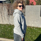 Mikina Merch světle šedý melír, ženy
