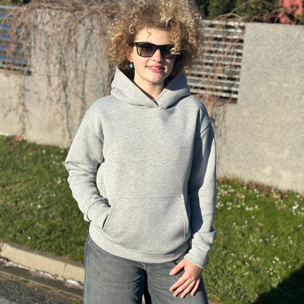 Mikina Merch světle šedý melír, ženy