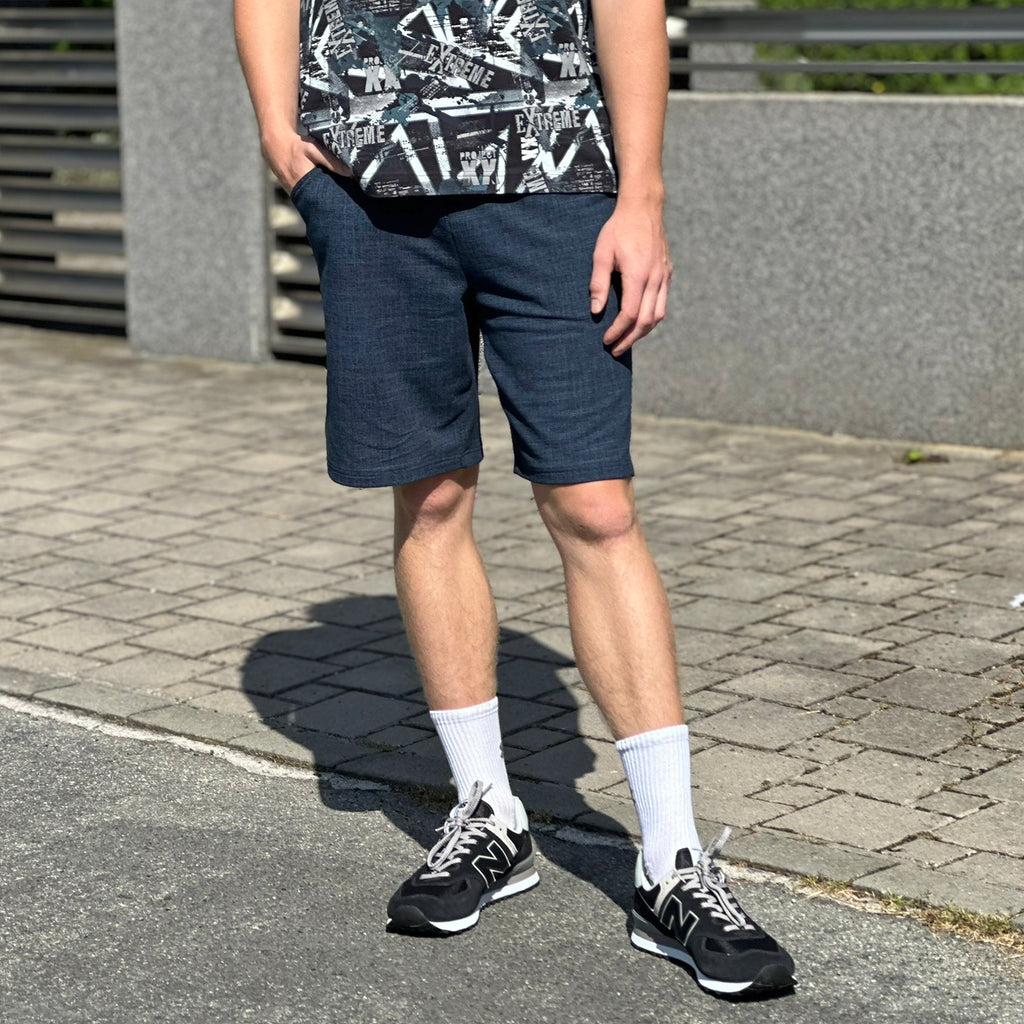 Pánské kraťasy tmavě modré denim
