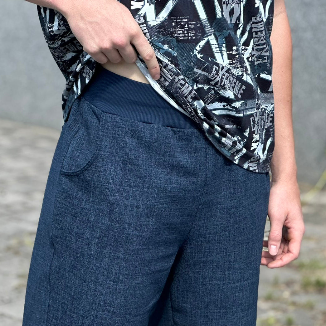 Pánské kraťasy tmavě modré denim