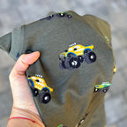 Tepláky zimní olivové monster truck