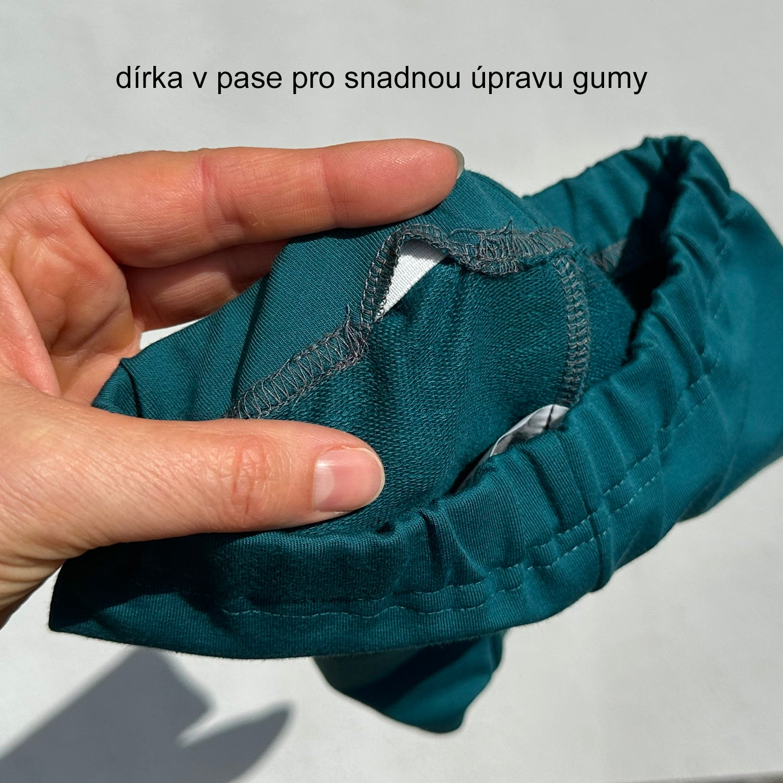 Legínové tepláky (spodky) smaragdové