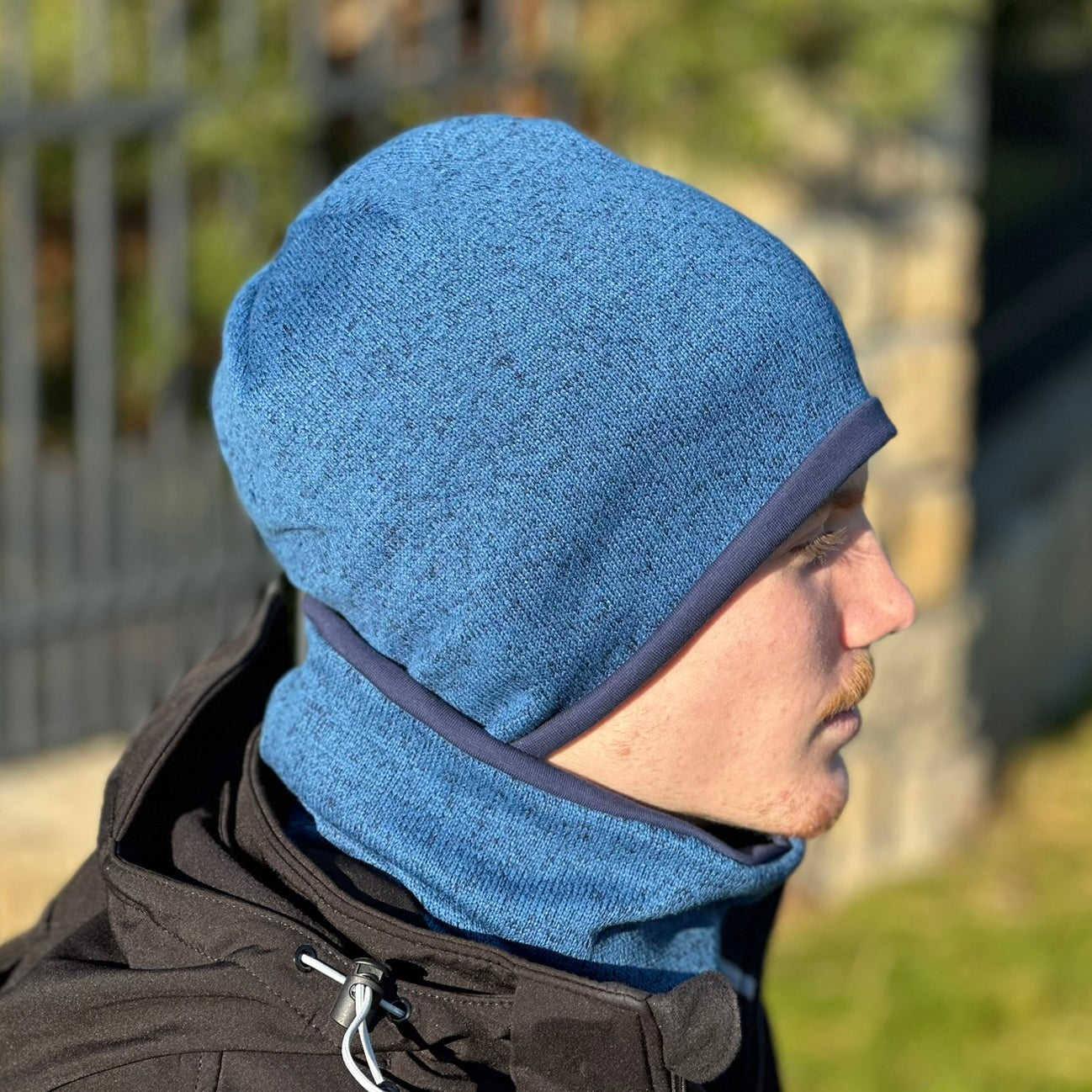 Zimní čepice modrý melír Tom
