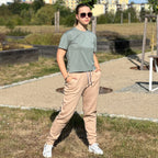 Tepláky Merch béžové