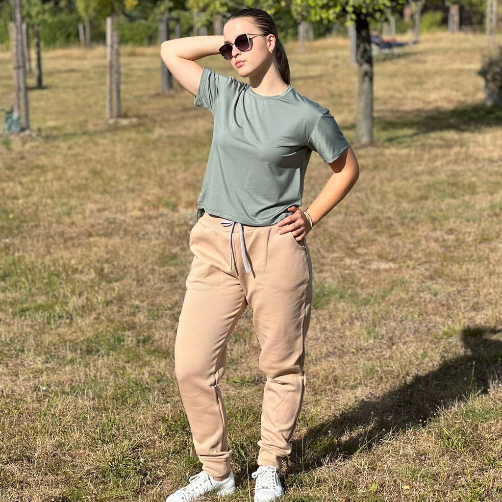 Tepláky Merch béžové