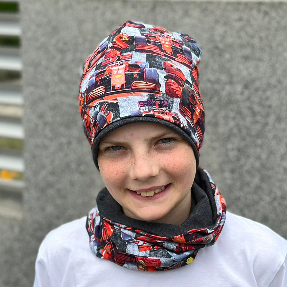 Zimní čepice šedá formule Dan