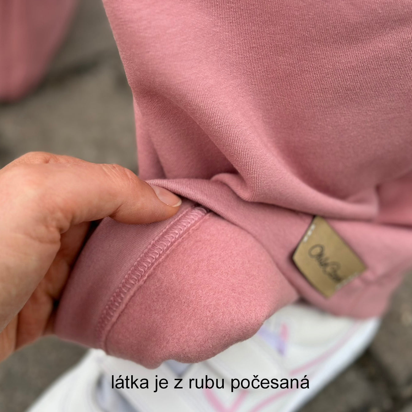 Tepláky Paris široké nohavice starorůžové