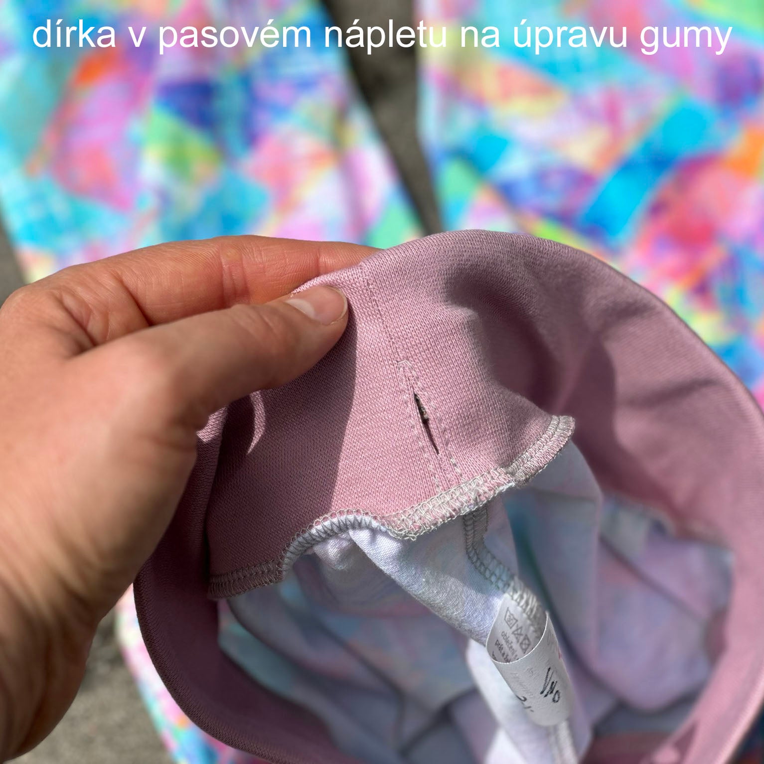 Legíny 3/4 duhové cik cak