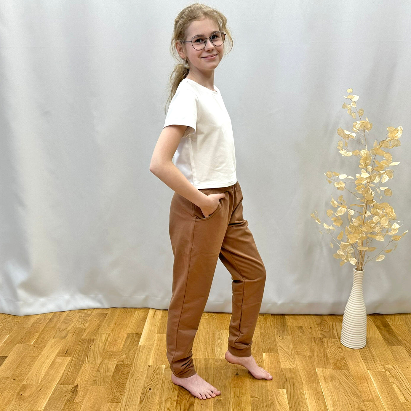 Crop top pro dívky bavlněný