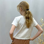 Dívčí bílý crop top