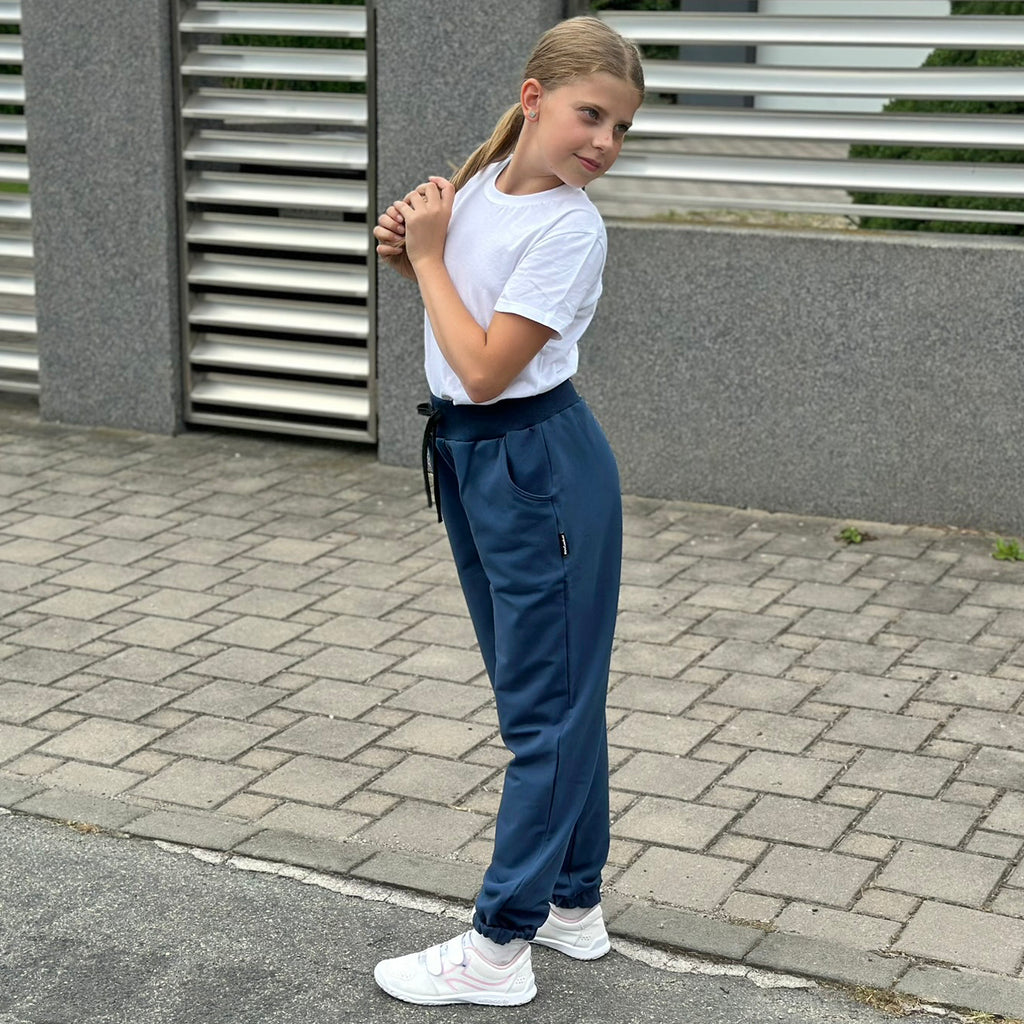 Tepláky Madison modré ocelové dívčí