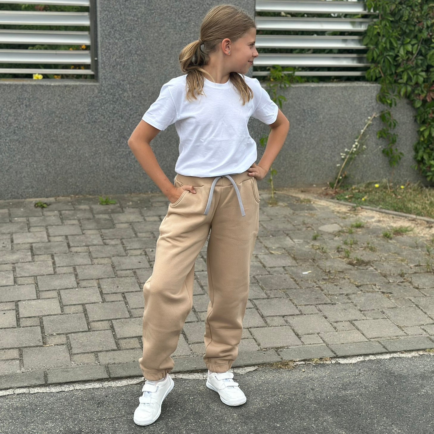 Tepláky Madison béžové