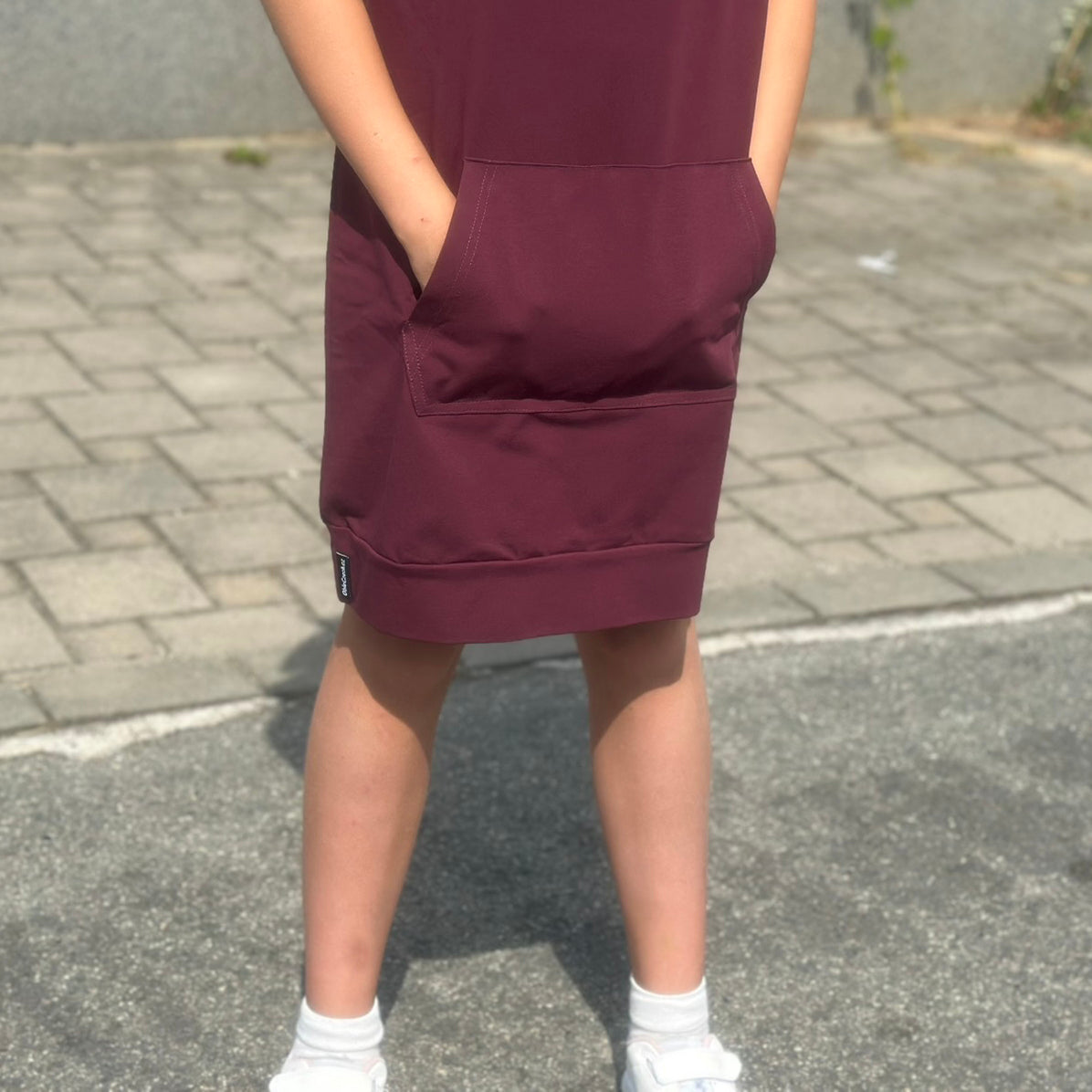 Letní mikinové šaty Daniela bordó