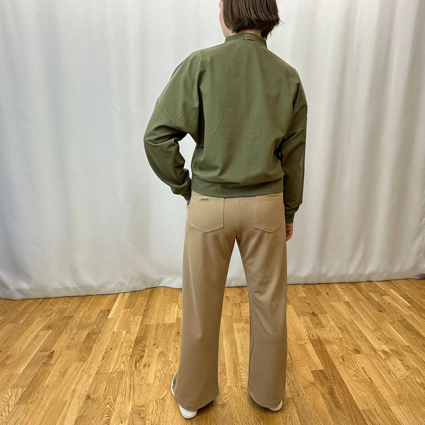 Bomber Linda z džínového úpletu