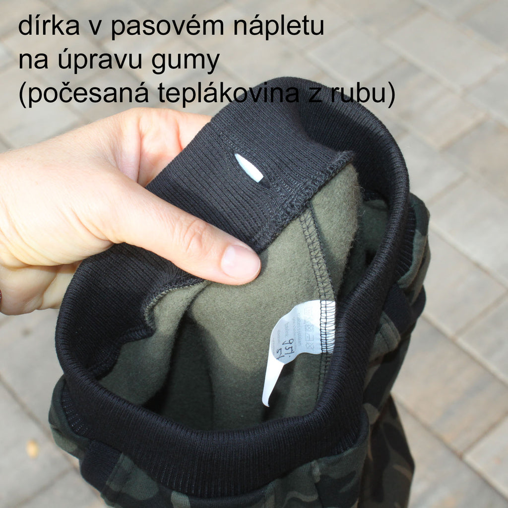 Tepláky zimní olivové maskáč