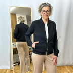 Černý dámský bomber dvoucestný zip