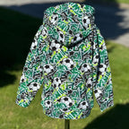 Mikina na zip zelená fotbal