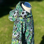 Mikina na zip zelená fotbal