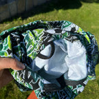 Mikina na zip zelená fotbal