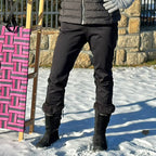 Dámské zimní softshell kalhoty černé