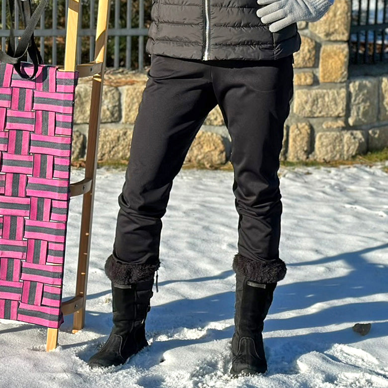 Dámské zimní softshell kalhoty černé
