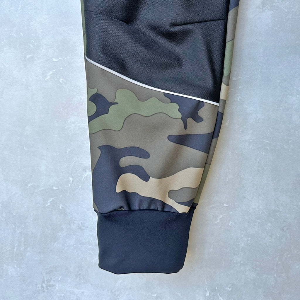 Zimní softshell kalhoty olivové maskáč