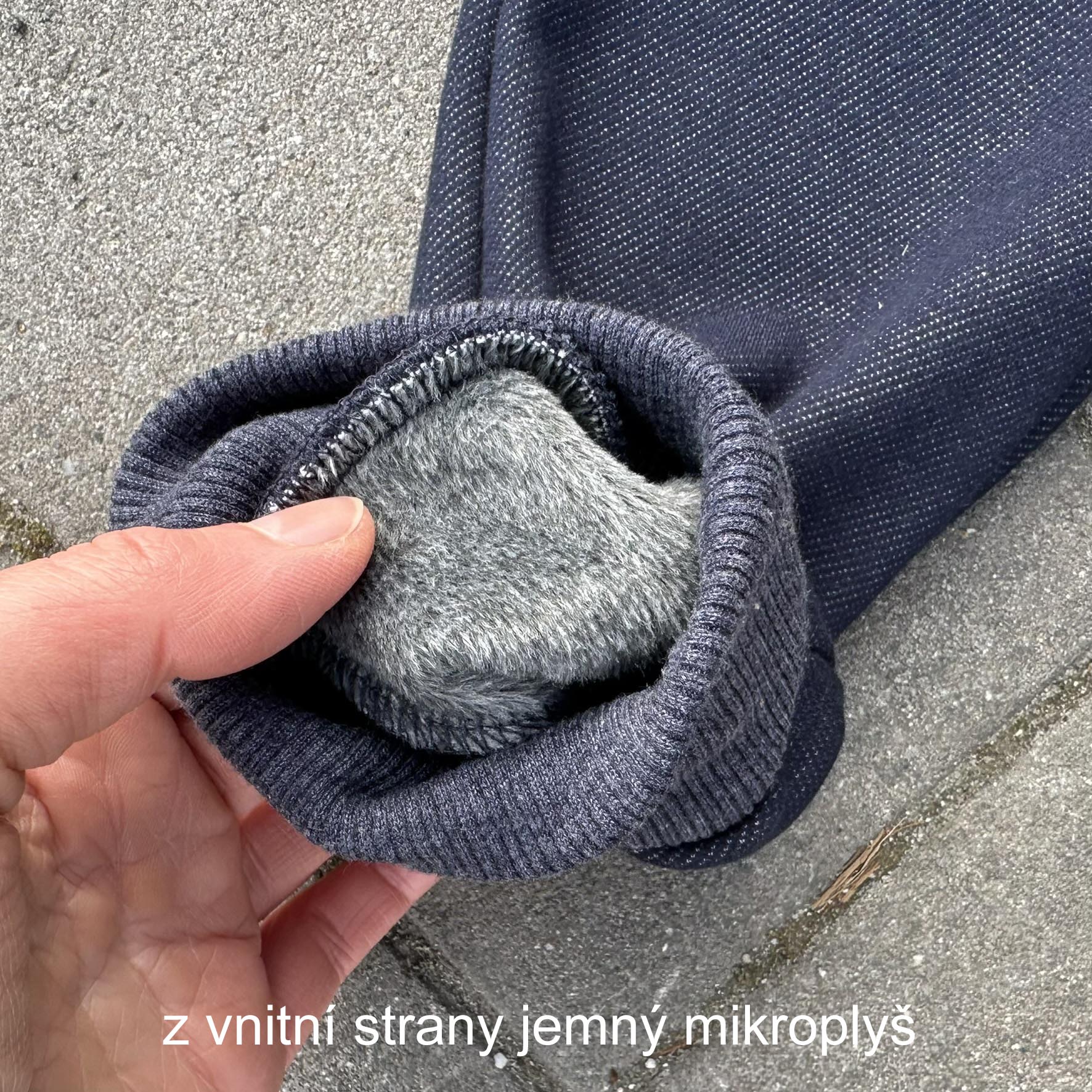 Tepláky zimní warmkeeper tmavě modré denim