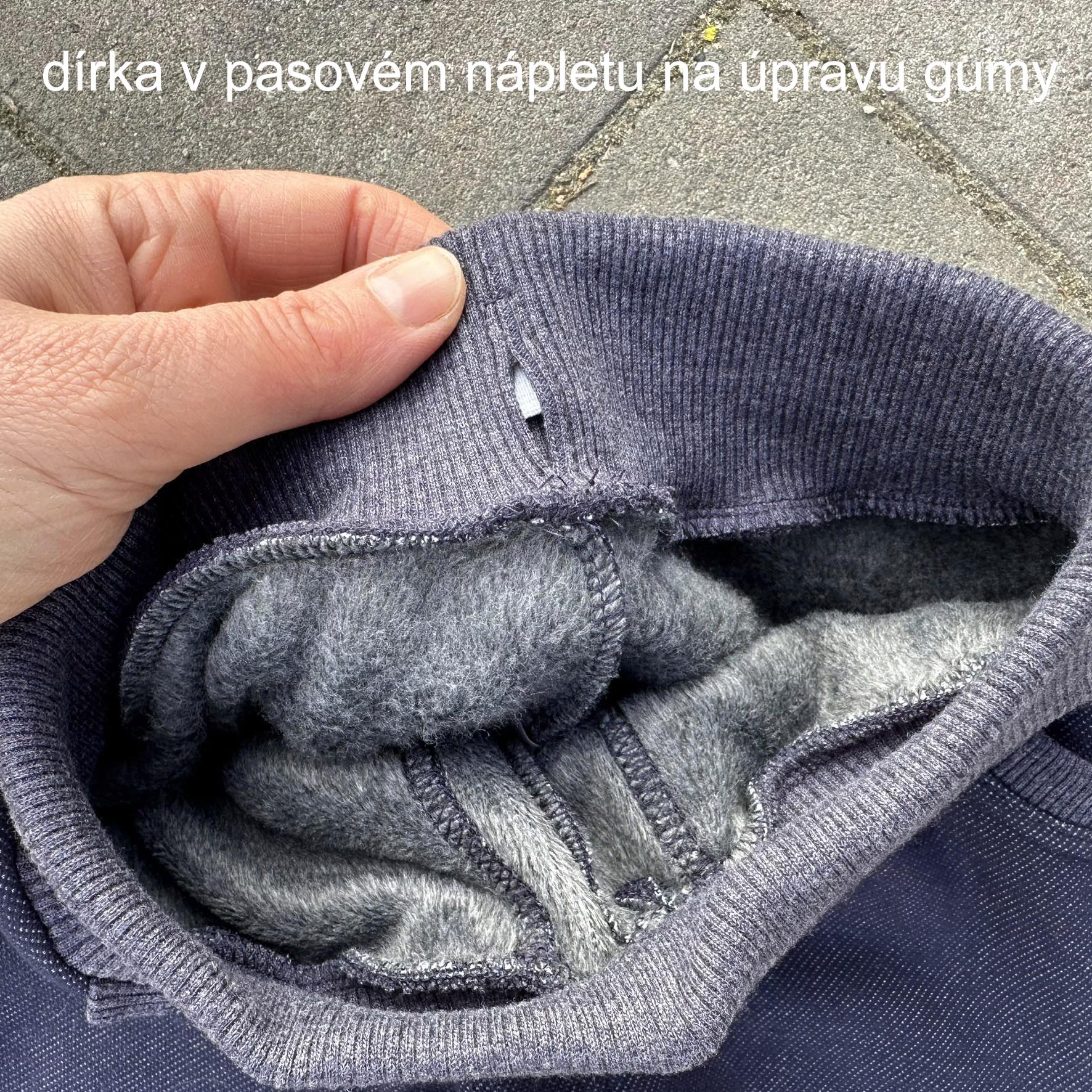 Tepláky zimní warmkeeper tmavě modré denim