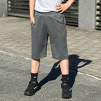 Kraťasy tmavě šedý melír