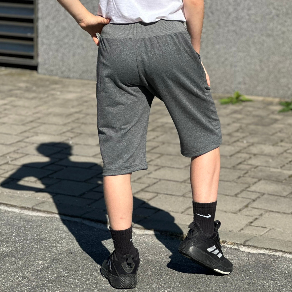 Kraťasy tmavě šedý melír