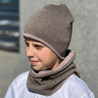 Zimní čepice taupe melír Bára