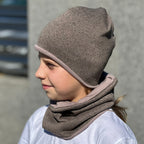 Zimní čepice taupe melír Bára