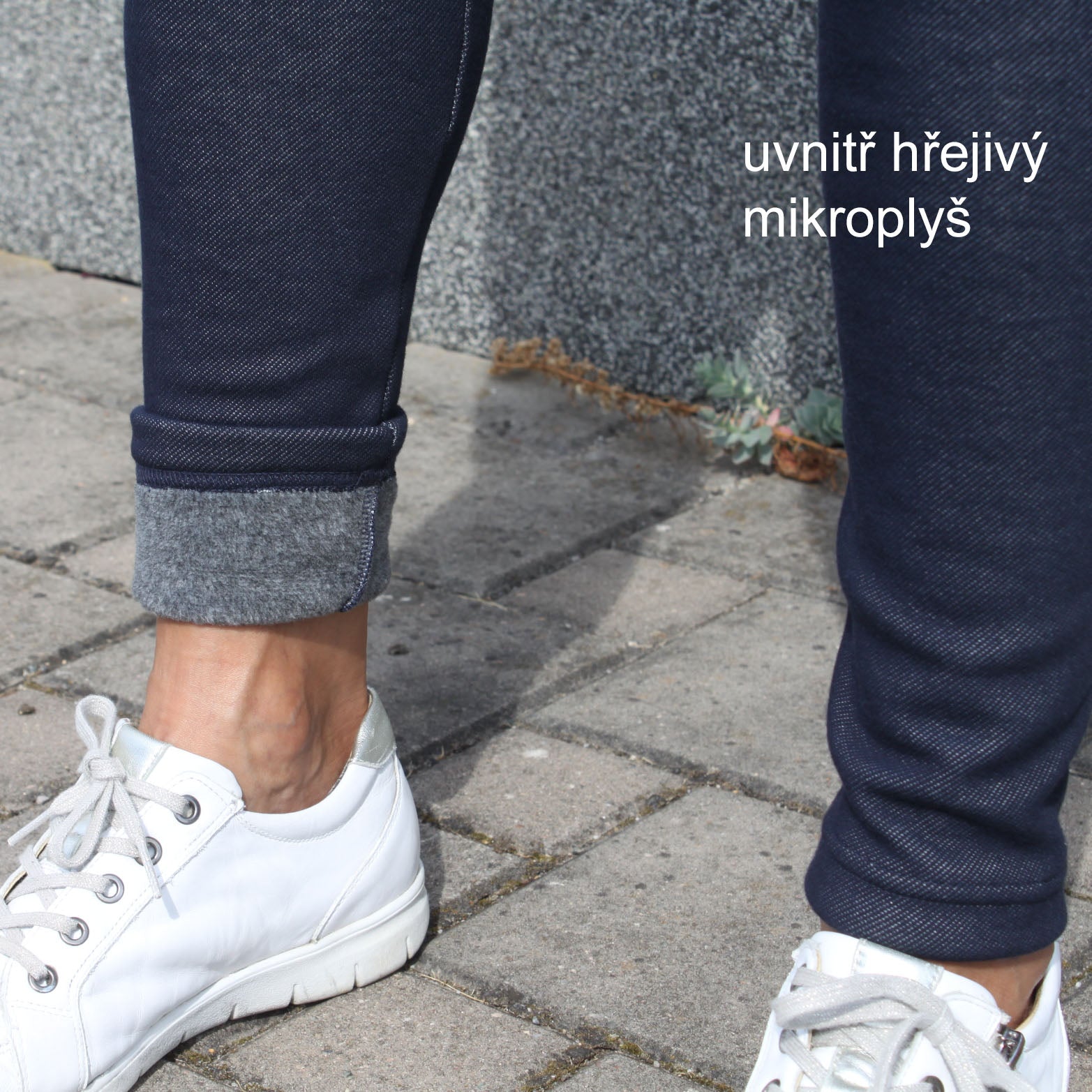 Zimní legíny WARMKEEPER denim