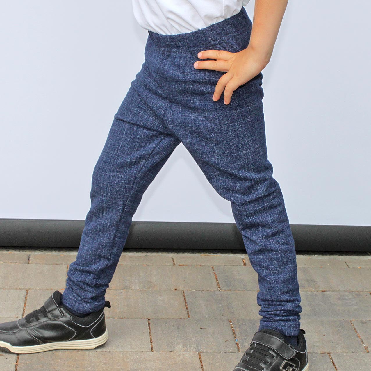 Legínové tepláky (spodky) tmavě modré denim
