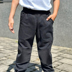 Tepláky černé denim